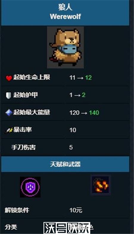 元气骑士狼人技能属性是什么