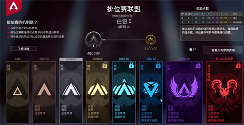 apex段位分数表