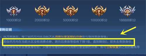 王者荣耀vip等级会掉吗 贵族等级机制讲解