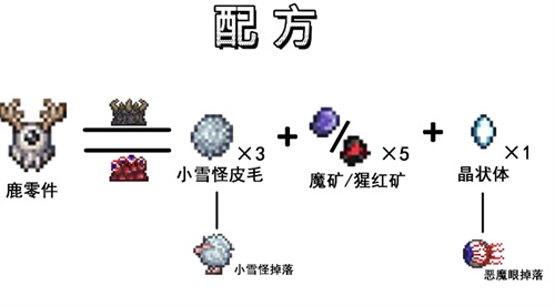 泰拉瑞亚鹿角怪召唤物怎么合成 召唤物合成材料介绍