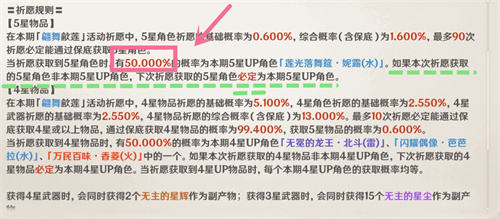 原神小保底和大保底是多少抽 小保底和大保底机制介绍